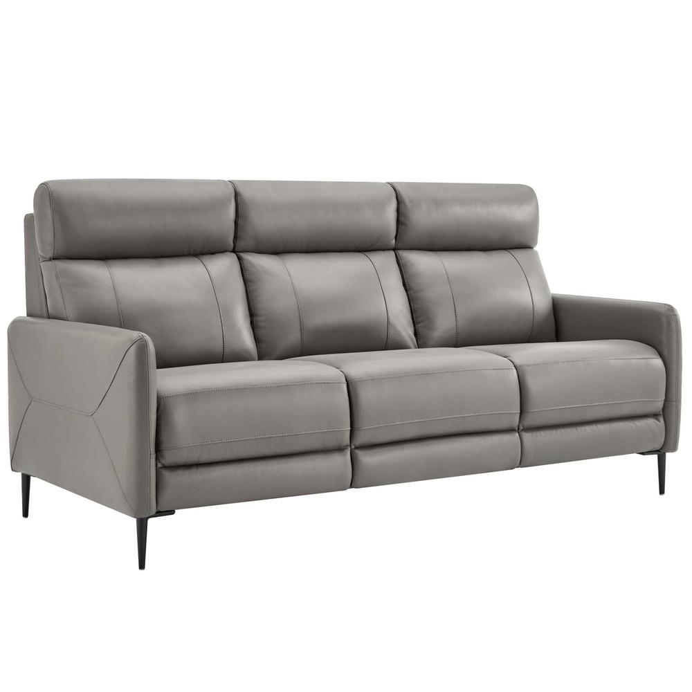 Huxley Leather Sofa - Gray EEI-4561-GRY. The main picture.