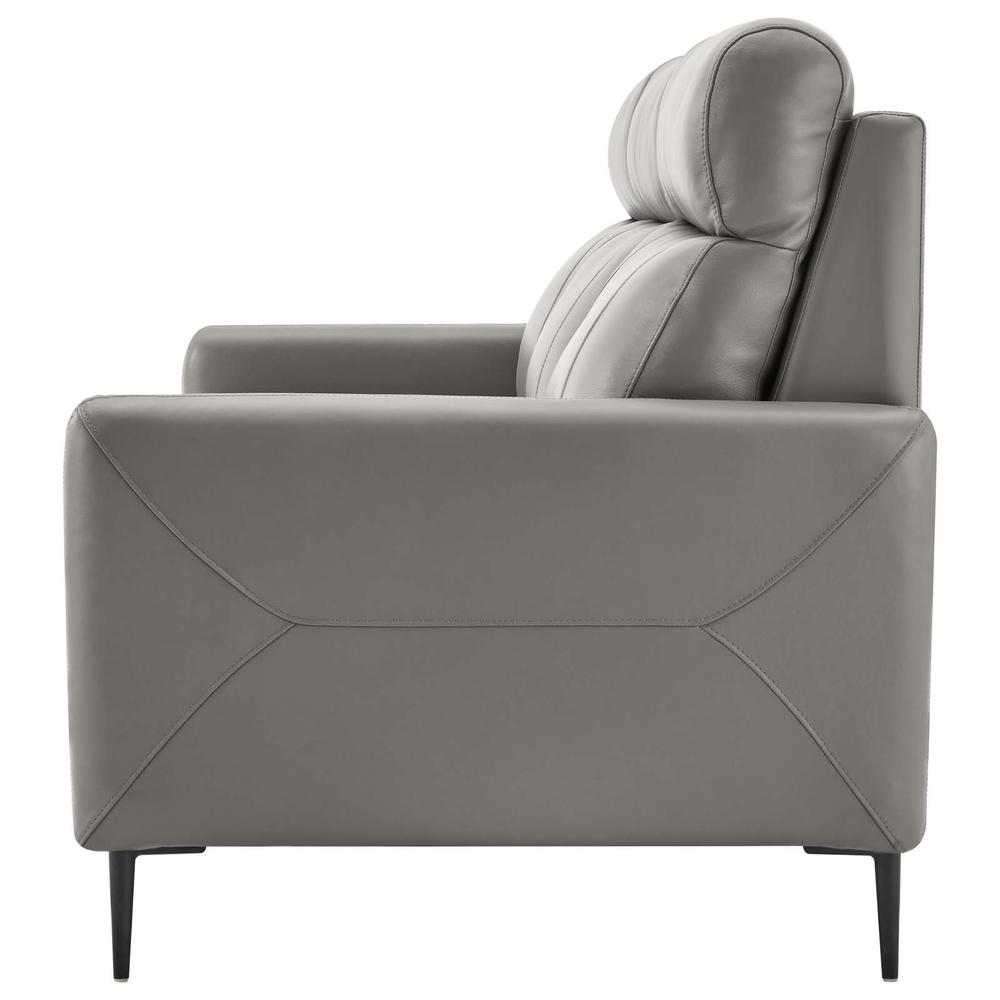 Huxley Leather Sofa - Gray EEI-4561-GRY. Picture 3