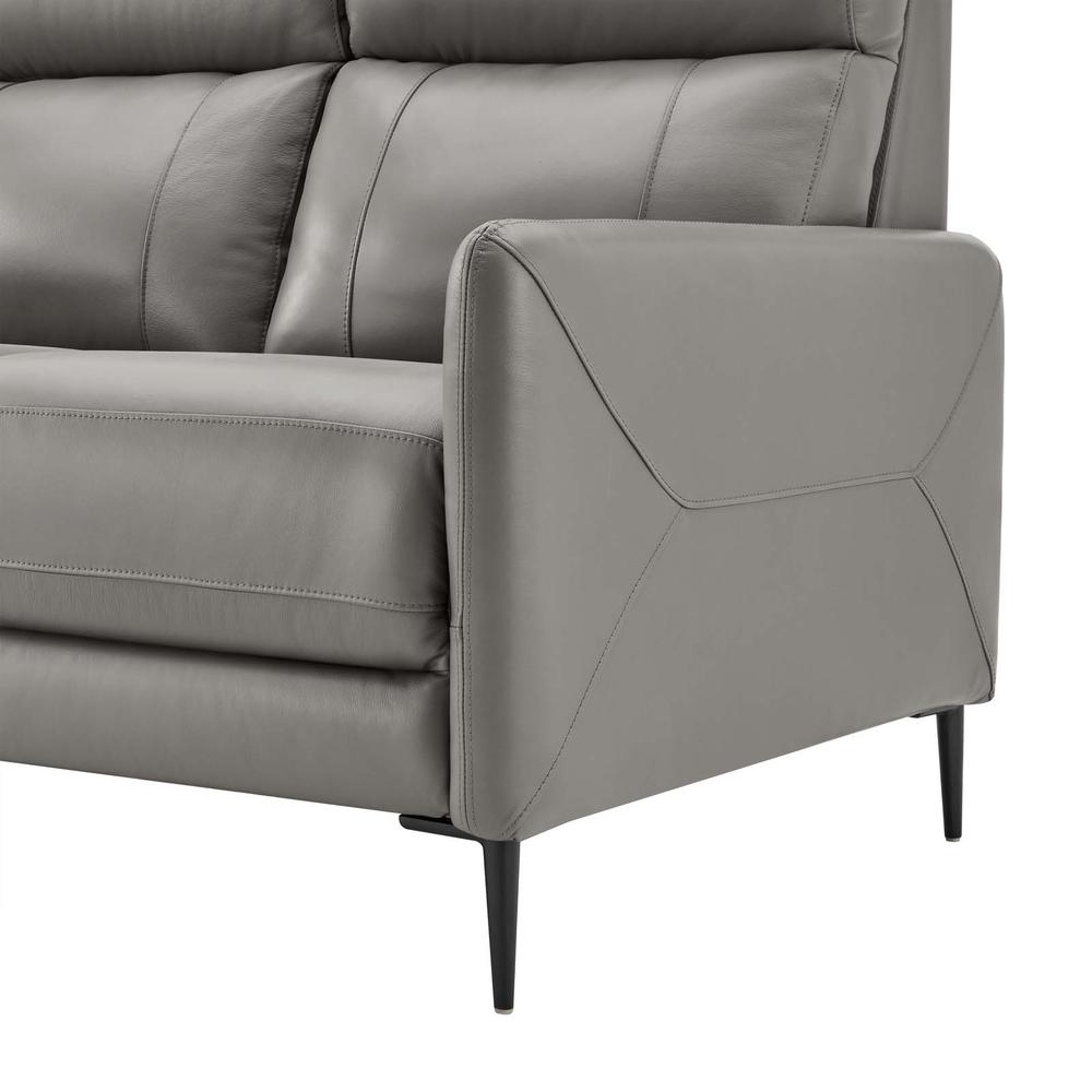 Huxley Leather Sofa - Gray EEI-4561-GRY. Picture 4
