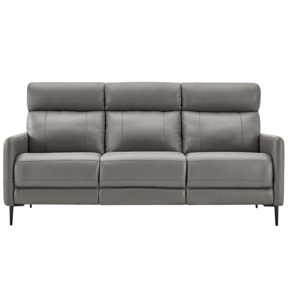 Huxley Leather Sofa - Gray EEI-4561-GRY. Picture 5
