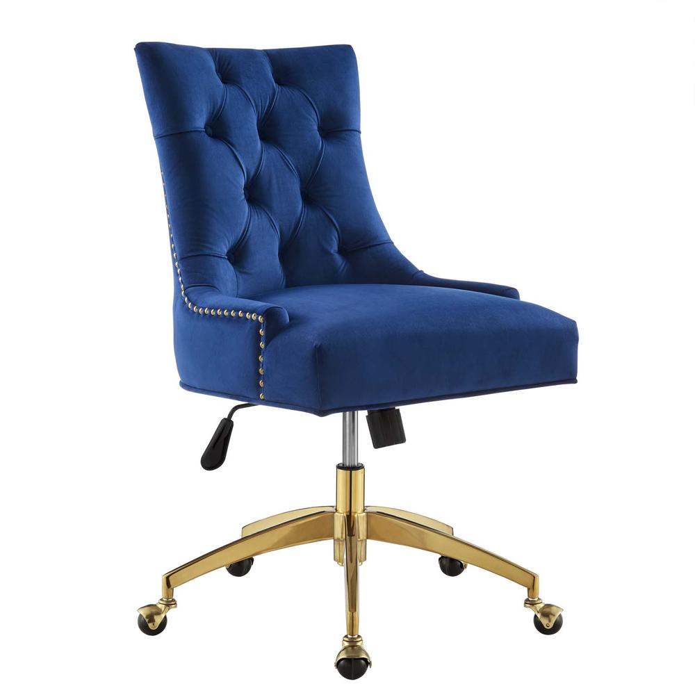 Regent Tufted Performance Velvet Office Chair. Picture 1