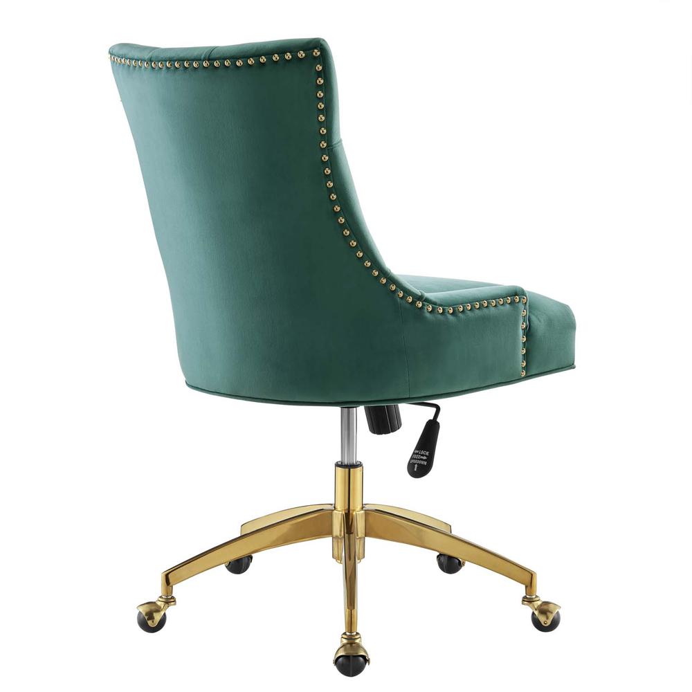 Regent Tufted Performance Velvet Office Chair - Gold Teal EEI-4571-GLD-TEA. Picture 3