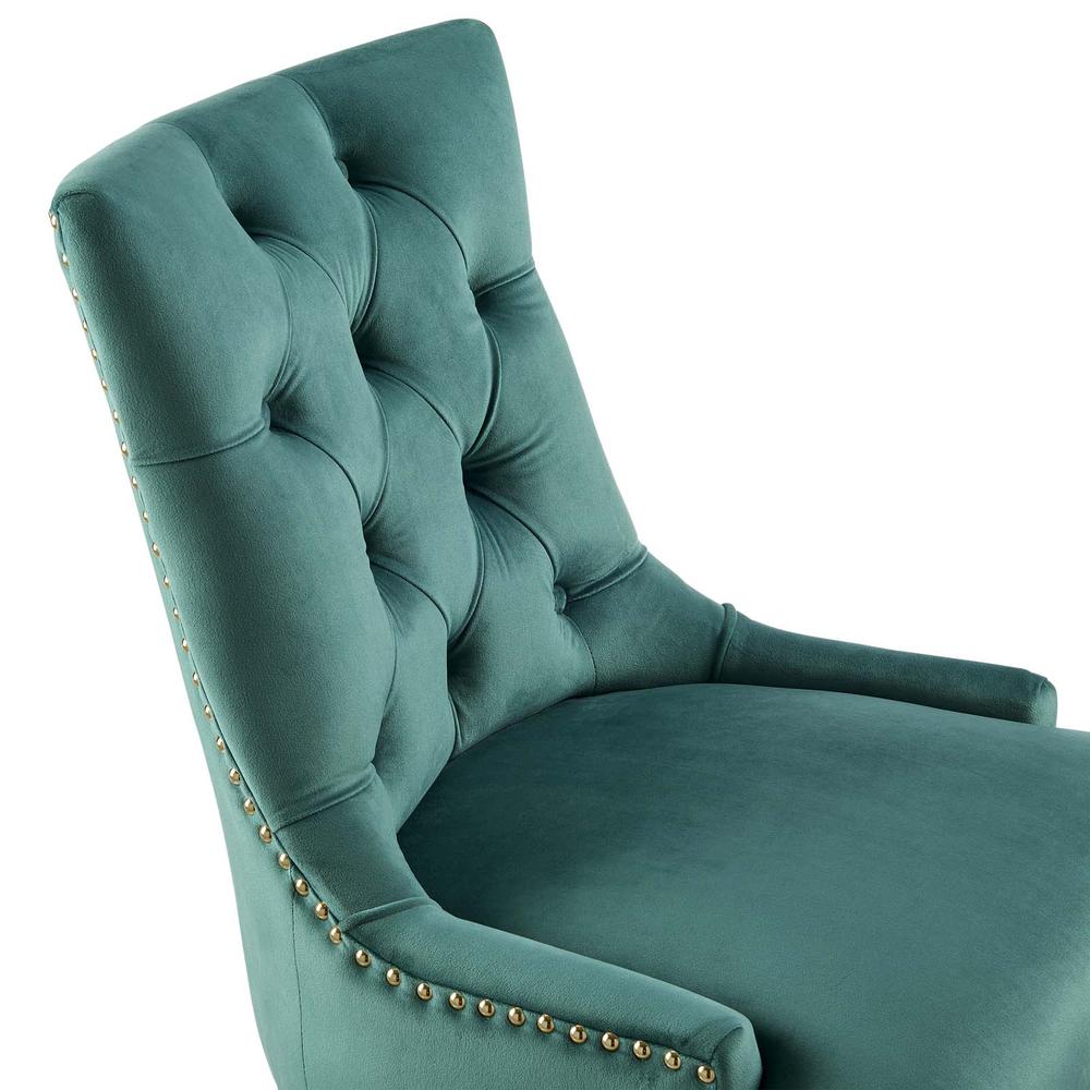Regent Tufted Performance Velvet Office Chair - Gold Teal EEI-4571-GLD-TEA. Picture 6