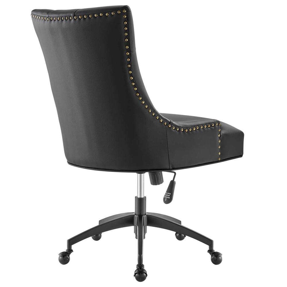 Regent Tufted Vegan Leather Office Chair - Black Black EEI-4573-BLK-BLK. Picture 3