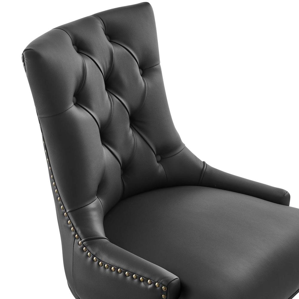 Regent Tufted Vegan Leather Office Chair - Black Black EEI-4573-BLK-BLK. Picture 6
