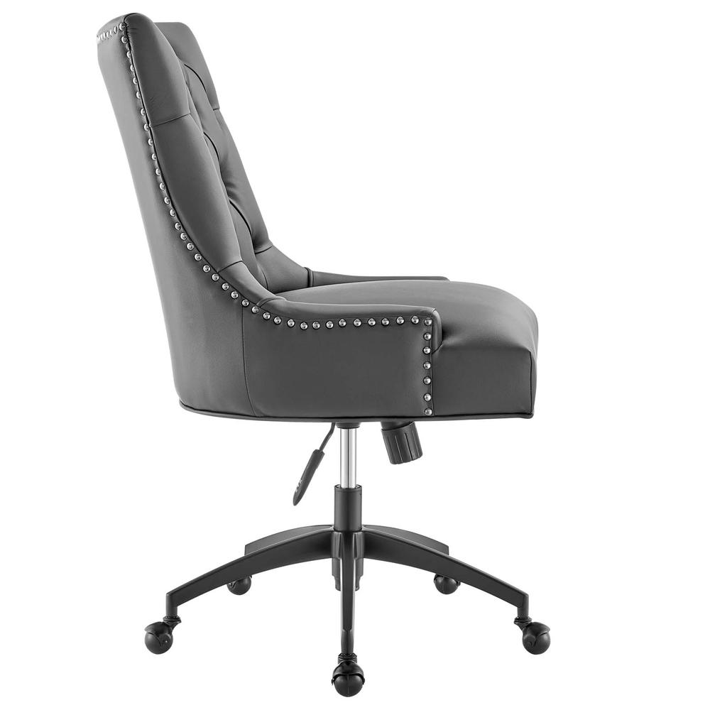 Regent Tufted Vegan Leather Office Chair - Black Gray EEI-4573-BLK-GRY. Picture 2