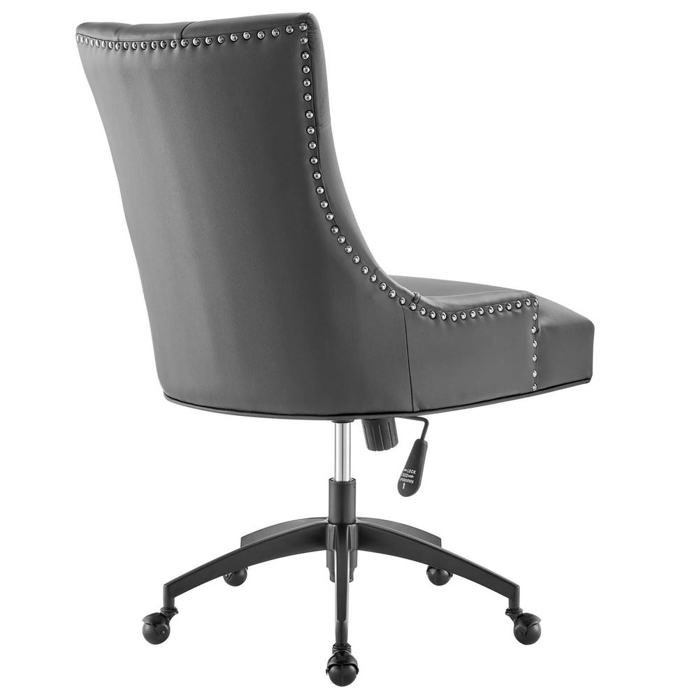 Regent Tufted Vegan Leather Office Chair - Black Gray EEI-4573-BLK-GRY. Picture 3
