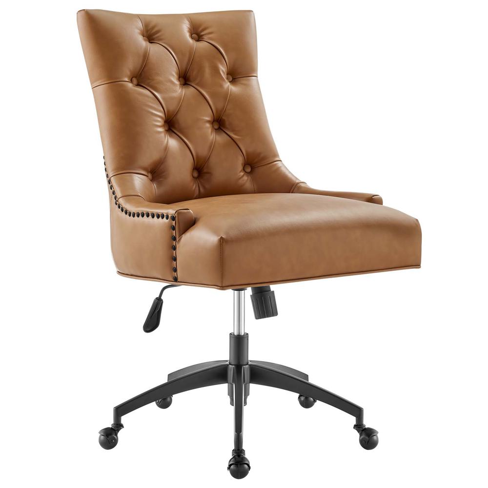 Regent Tufted Vegan Leather Office Chair. Picture 1