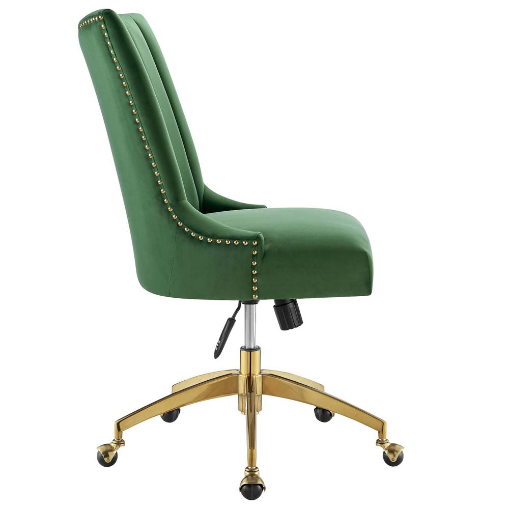 Empower Channel Tufted Performance Velvet Office Chair. Picture 2
