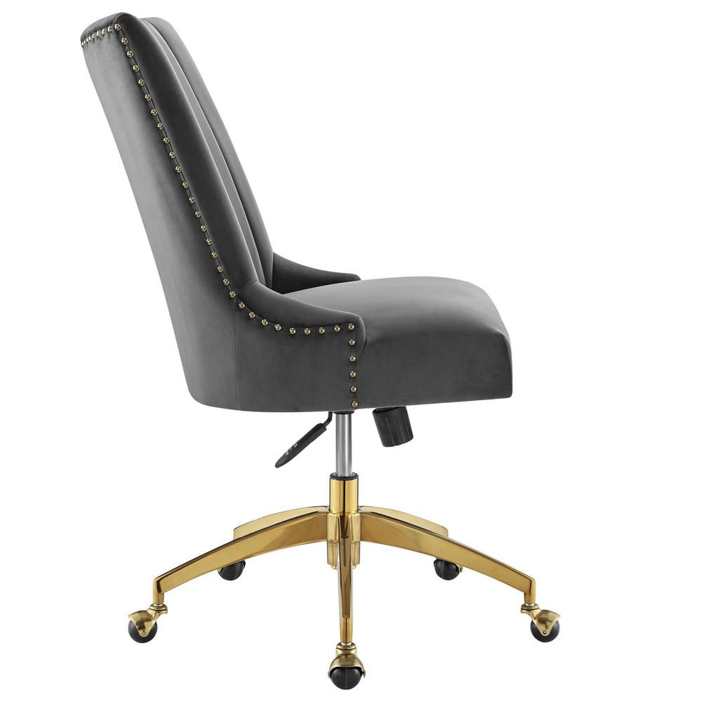 Empower Channel Tufted Performance Velvet Office Chair. Picture 2