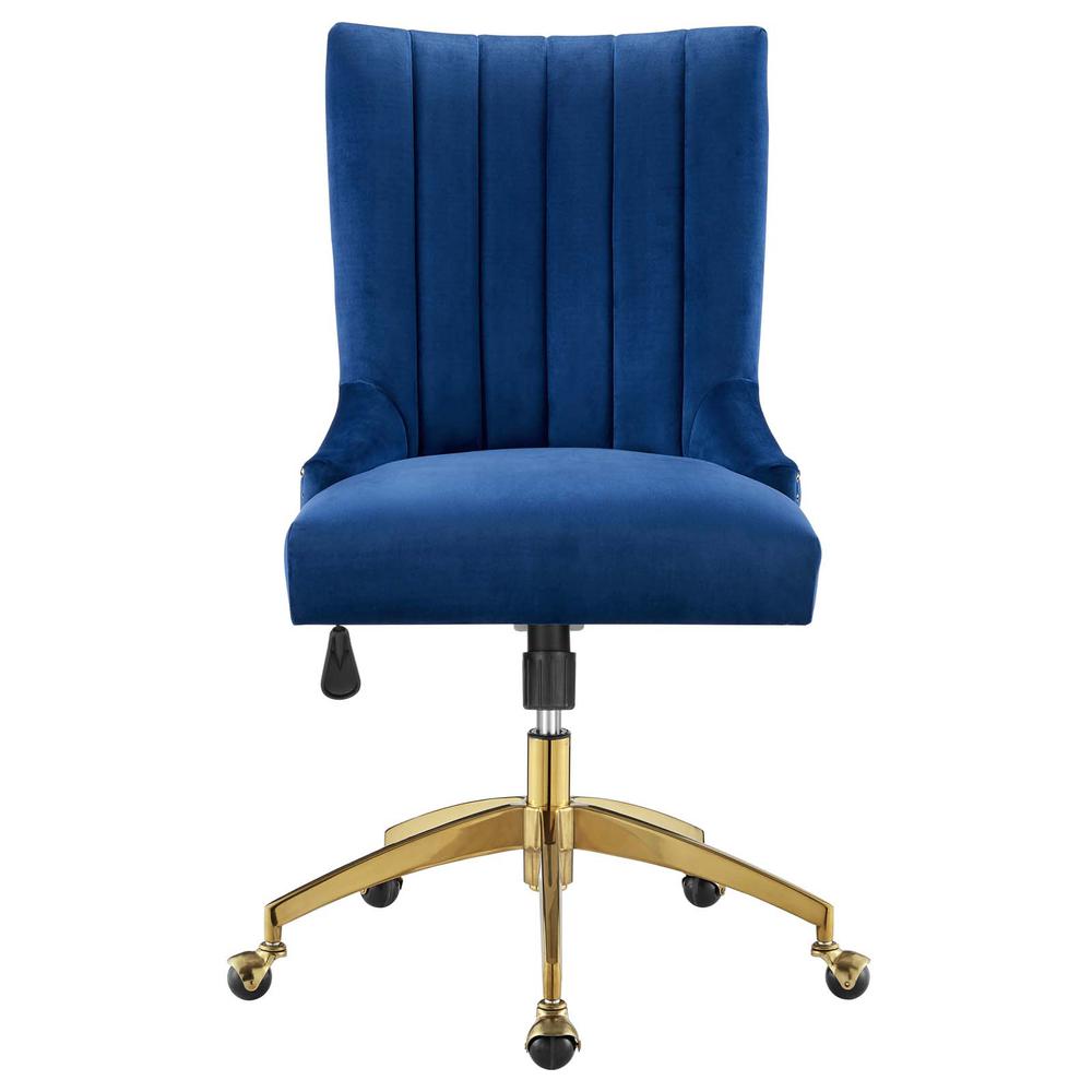 Empower Channel Tufted Performance Velvet Office Chair. Picture 4