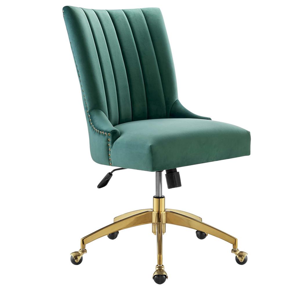 Empower Channel Tufted Performance Velvet Office Chair. Picture 1