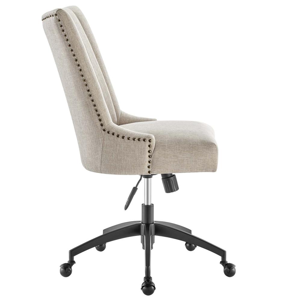 Empower Channel Tufted Fabric Office Chair - Black Beige EEI-4576-BLK-BEI. Picture 2
