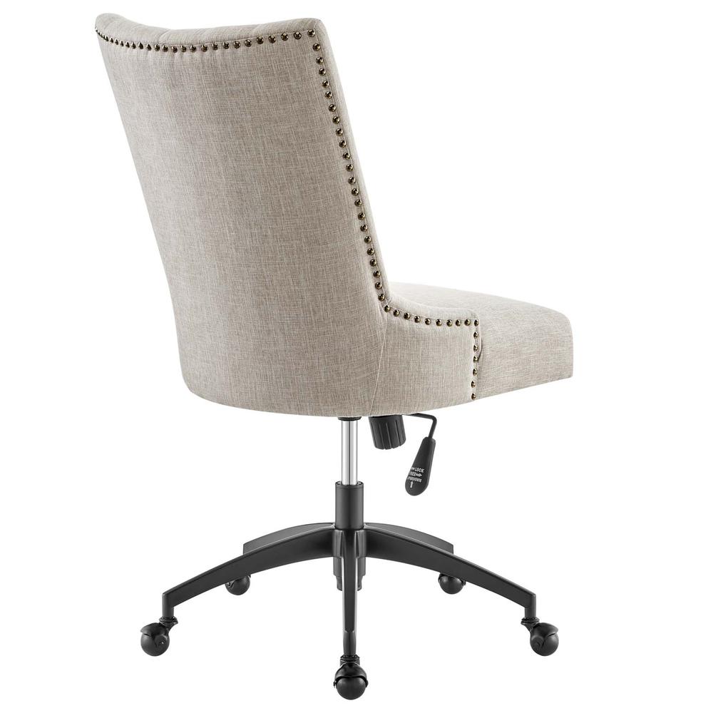 Empower Channel Tufted Fabric Office Chair - Black Beige EEI-4576-BLK-BEI. Picture 3