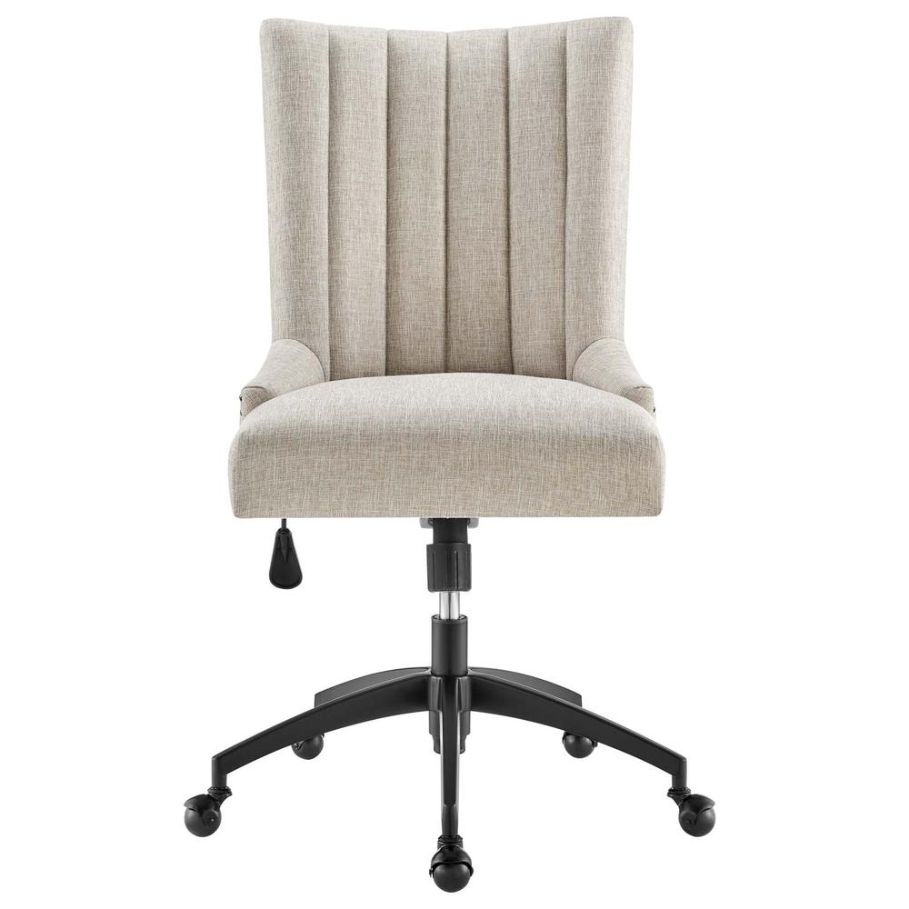 Empower Channel Tufted Fabric Office Chair - Black Beige EEI-4576-BLK-BEI. Picture 4