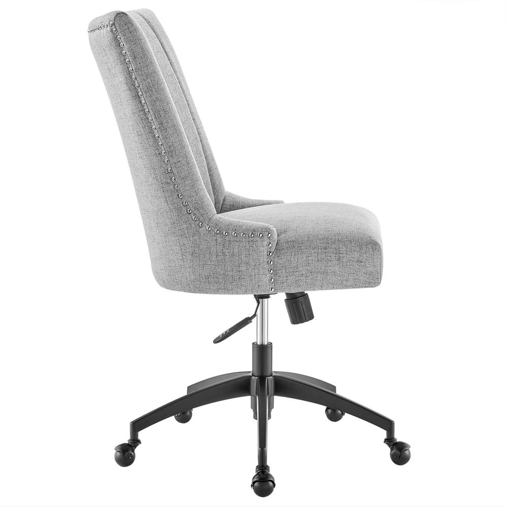 Empower Channel Tufted Fabric Office Chair - Black Light Gray EEI-4576-BLK-LGR. Picture 2