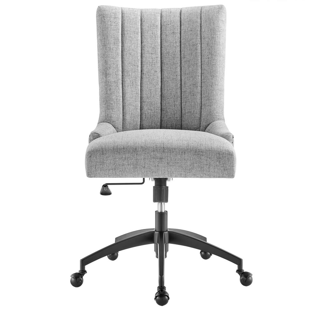 Empower Channel Tufted Fabric Office Chair - Black Light Gray EEI-4576-BLK-LGR. Picture 4