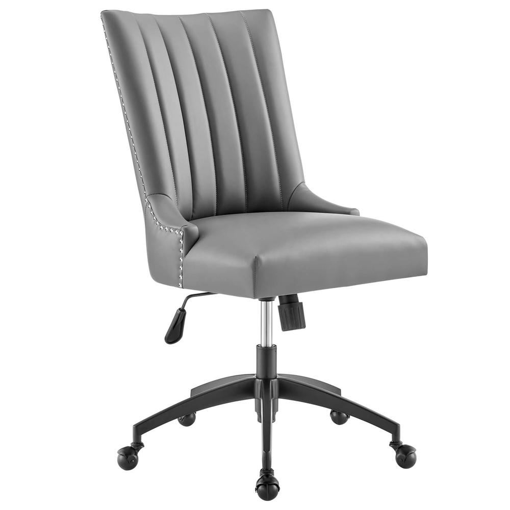 Empower Channel Tufted Vegan Leather Office Chair. Picture 1