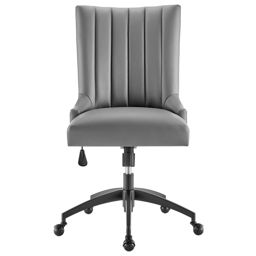 Empower Channel Tufted Vegan Leather Office Chair. Picture 4