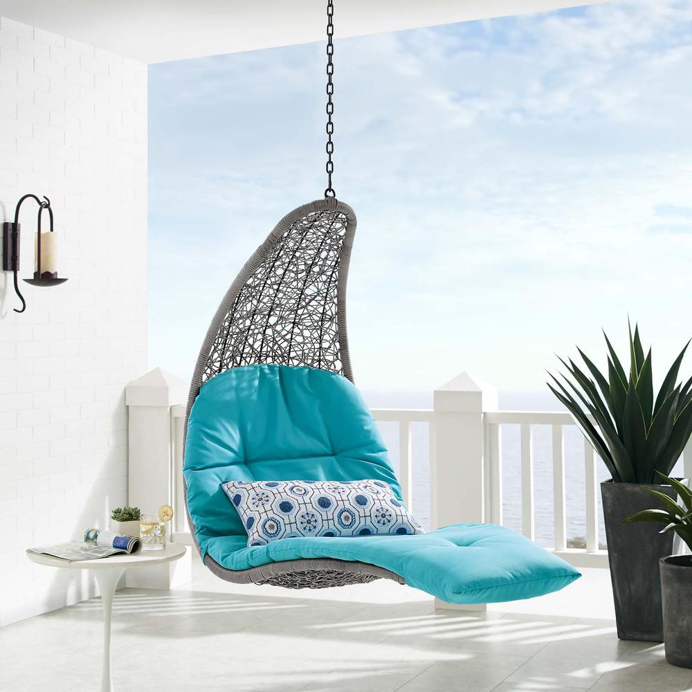 Landscape Hanging Chaise Lounge Outdoor Patio Swing Chair. Picture 6