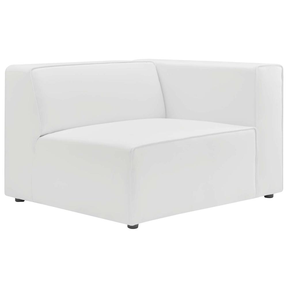Mingle Vegan Leather Right-Arm Chair - White EEI-4622-WHI. The main picture.