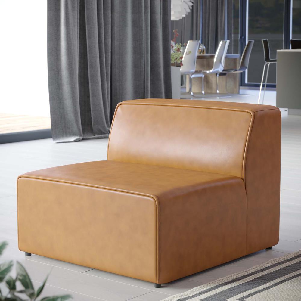 Mingle Vegan Leather Armless Chair. Picture 8