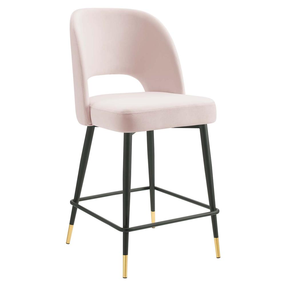 Rouse Performance Velvet Counter Stool - Pink EEI-4643-PNK. The main picture.