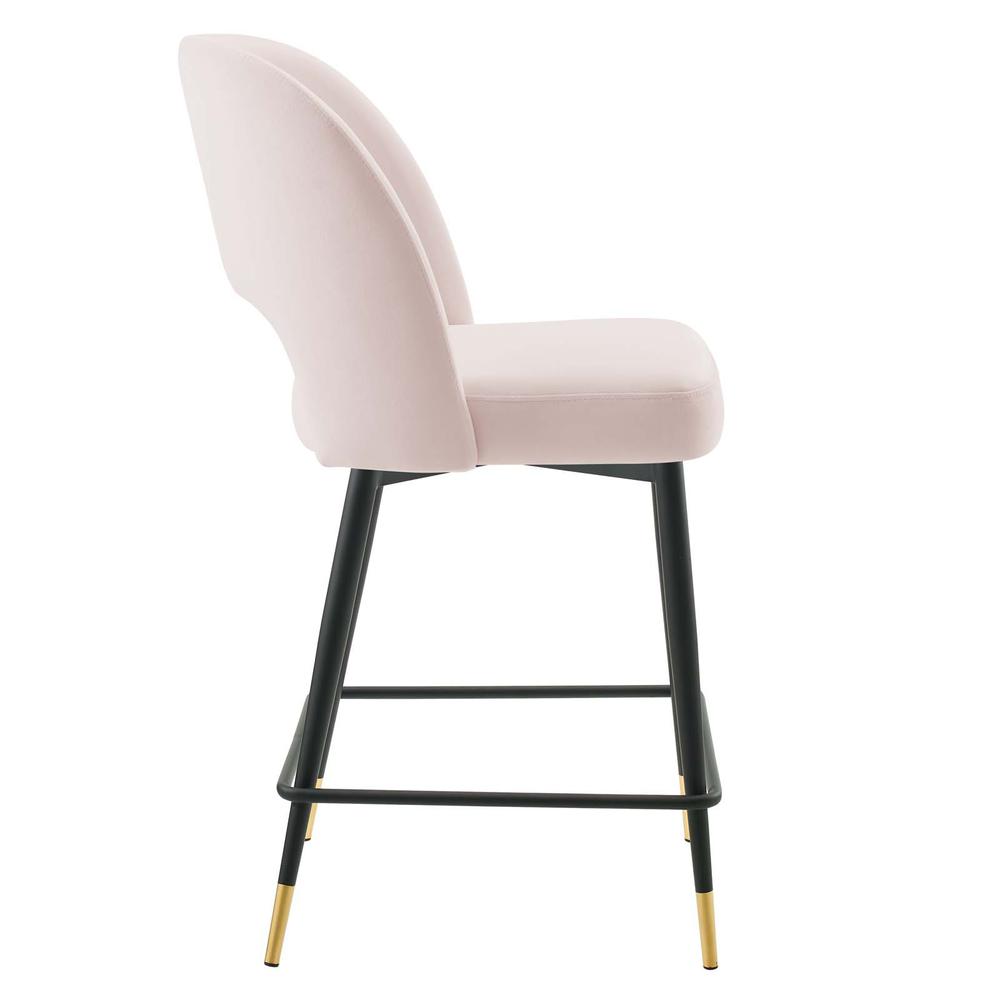 Rouse Performance Velvet Counter Stool - Pink EEI-4643-PNK. Picture 2