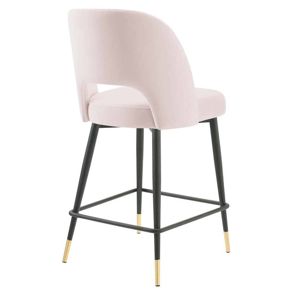 Rouse Performance Velvet Counter Stool - Pink EEI-4643-PNK. Picture 3