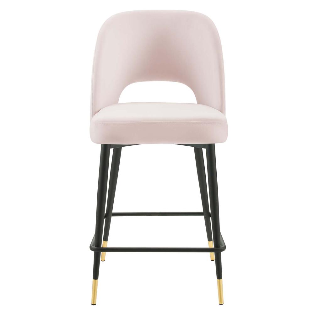 Rouse Performance Velvet Counter Stool - Pink EEI-4643-PNK. Picture 4