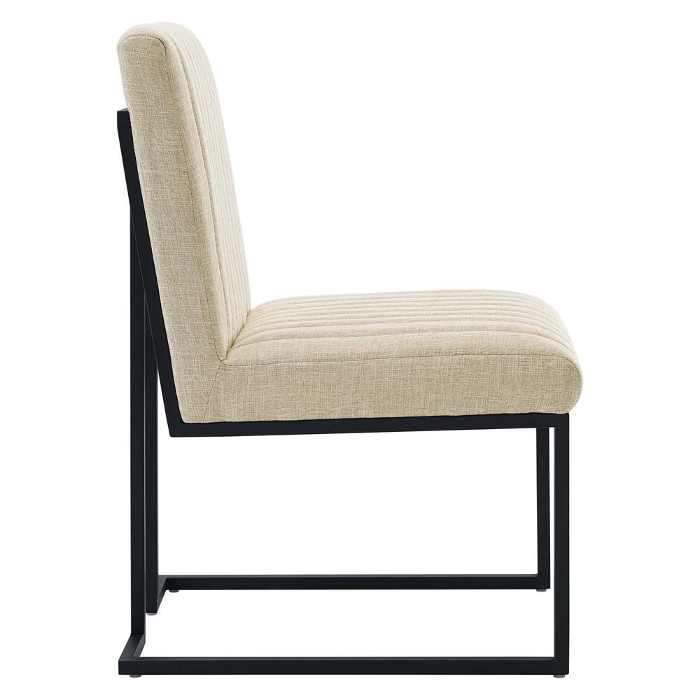 Indulge Channel Tufted Fabric Dining Chair. Picture 2