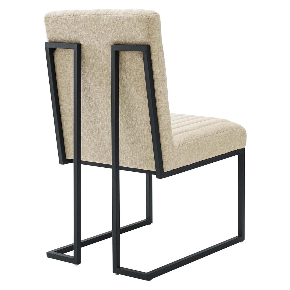 Indulge Channel Tufted Fabric Dining Chair. Picture 3