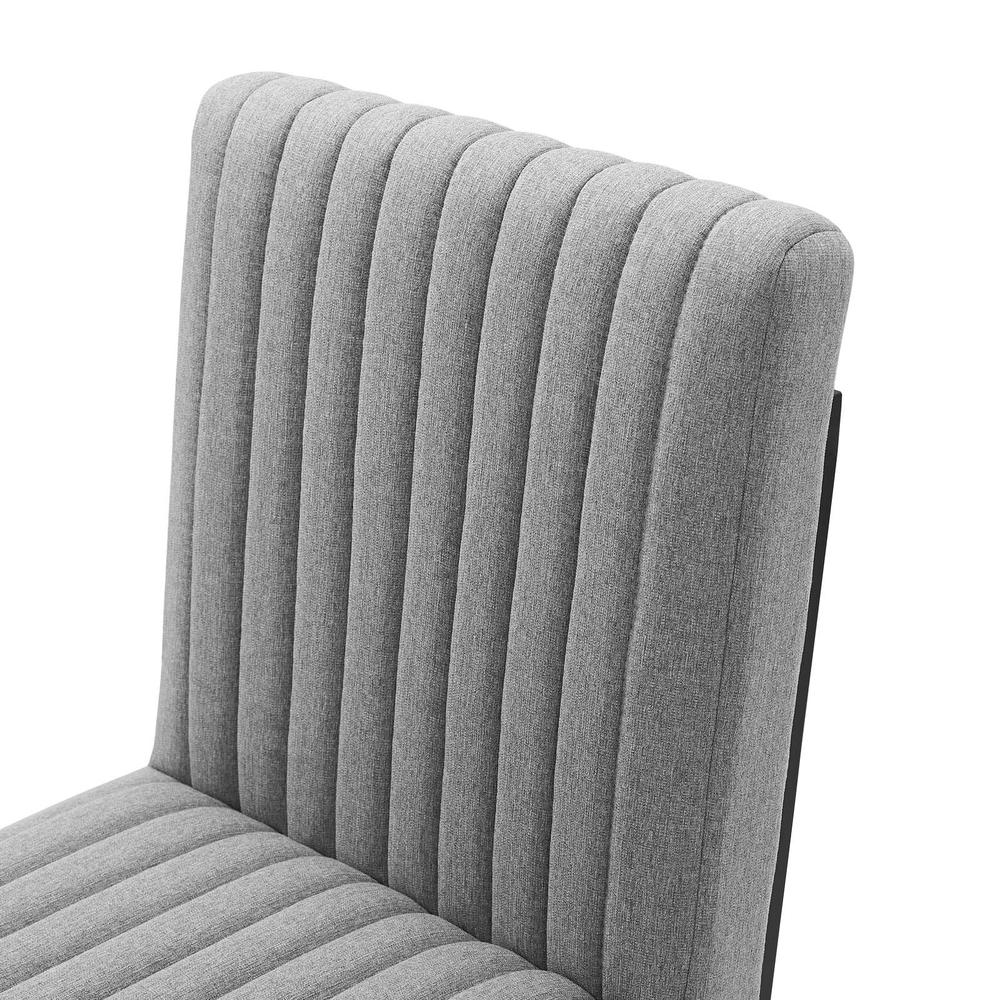 Indulge Channel Tufted Fabric Dining Chair. Picture 4