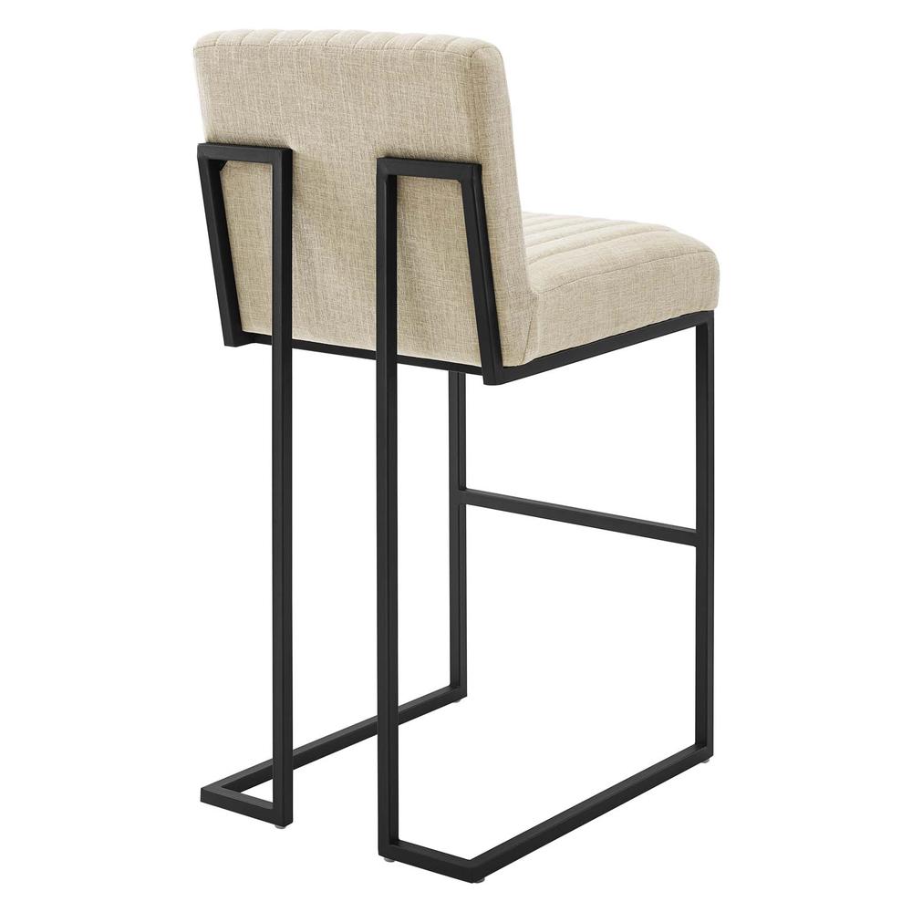 Indulge Channel Tufted Fabric Bar Stool. Picture 3