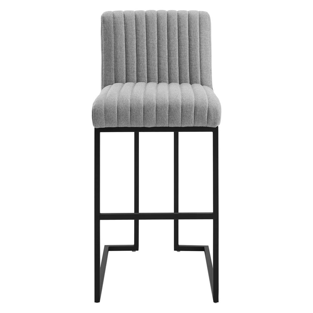 Indulge Channel Tufted Fabric Bar Stool. Picture 5