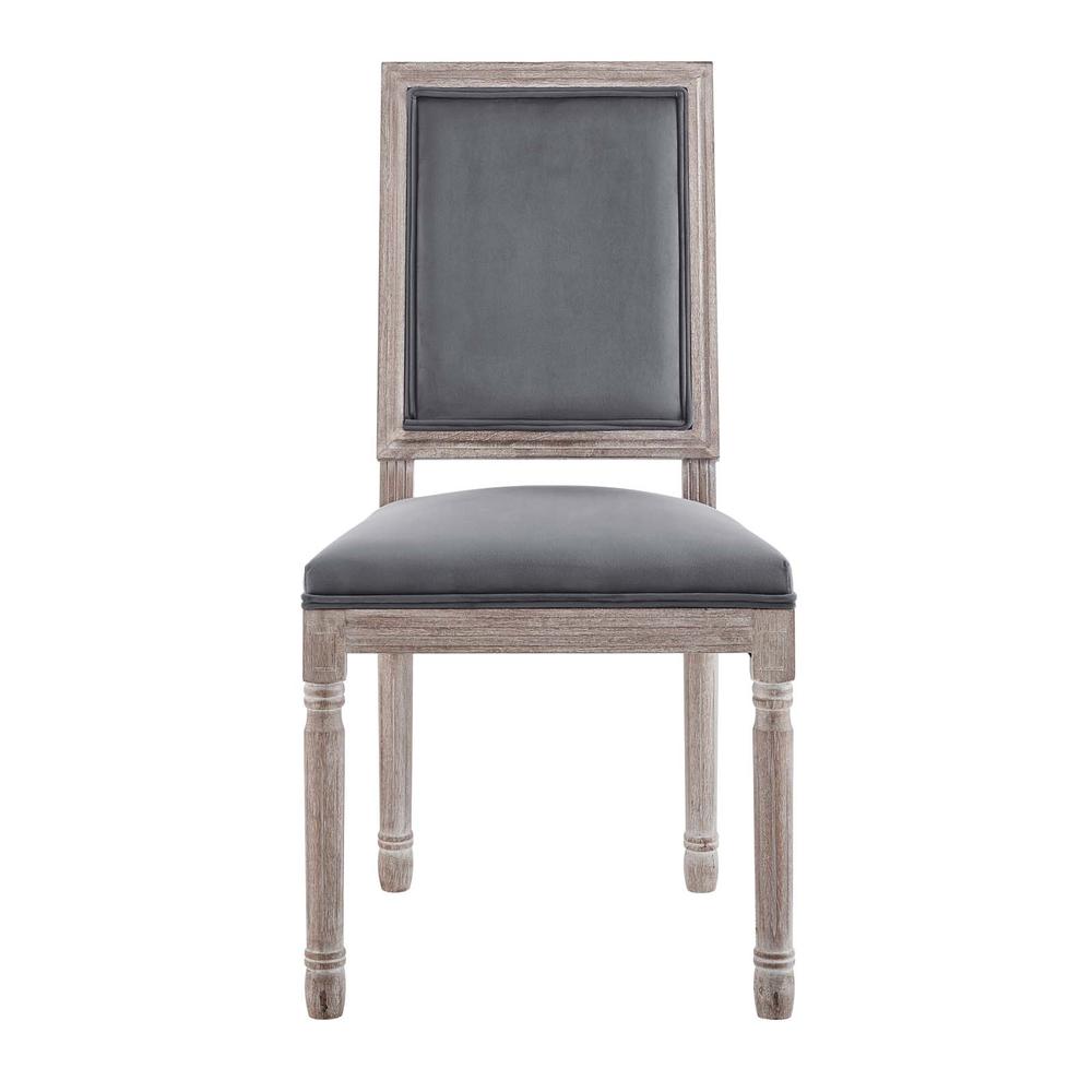 Court French Vintage Performance Velvet Dining Side Chair. Picture 4