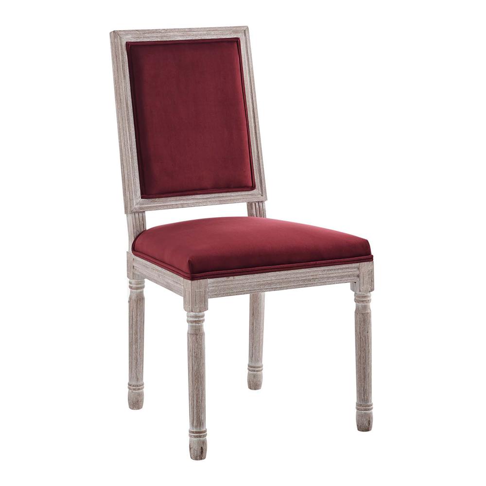 Court French Vintage Performance Velvet Dining Side Chair. Picture 1