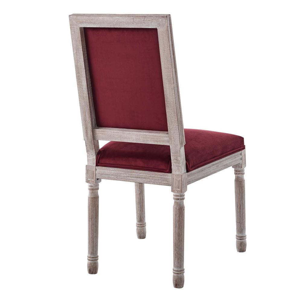 Court French Vintage Performance Velvet Dining Side Chair. Picture 3