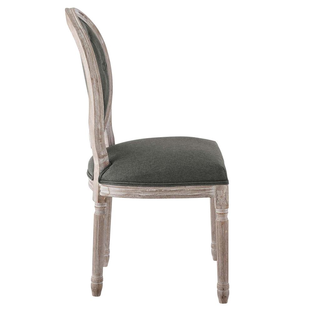 Arise Vintage French Upholstered Fabric Dining Side Chair - Natural Gray EEI-4664-NAT-GRY. Picture 2