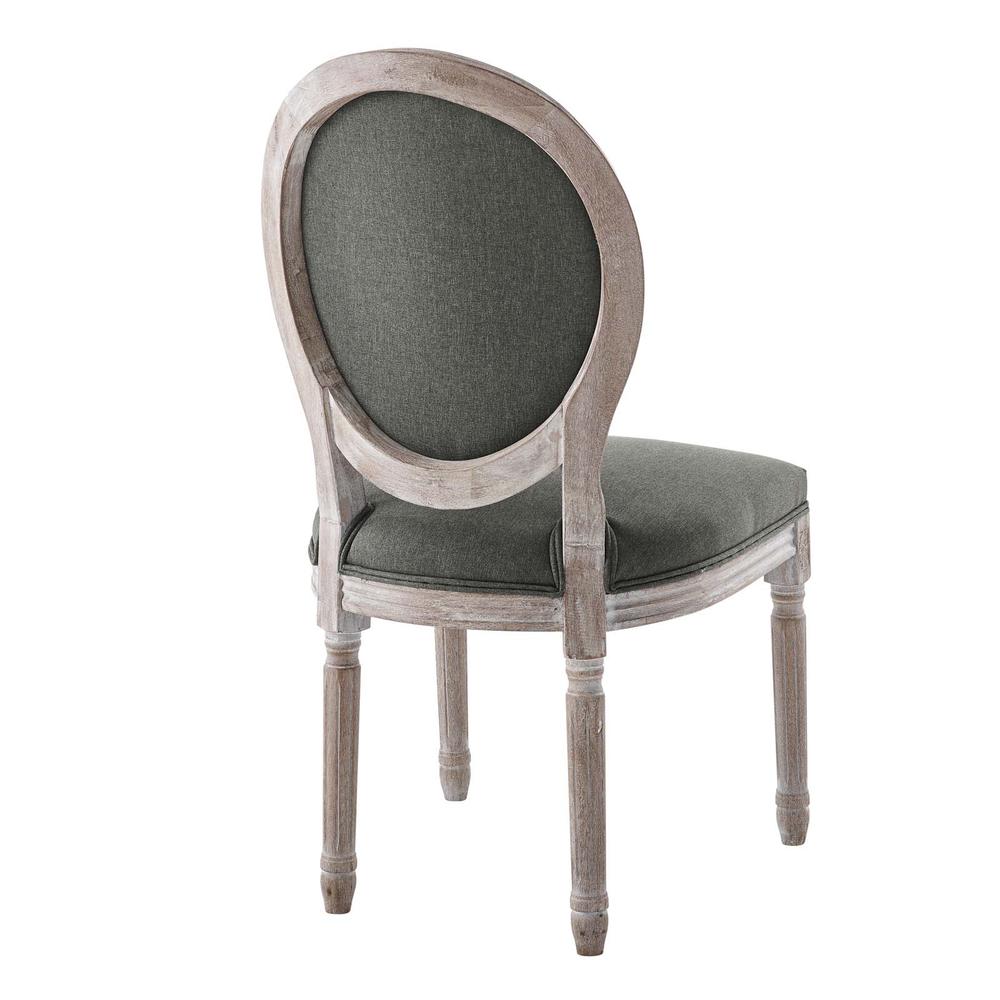 Arise Vintage French Upholstered Fabric Dining Side Chair - Natural Gray EEI-4664-NAT-GRY. Picture 3