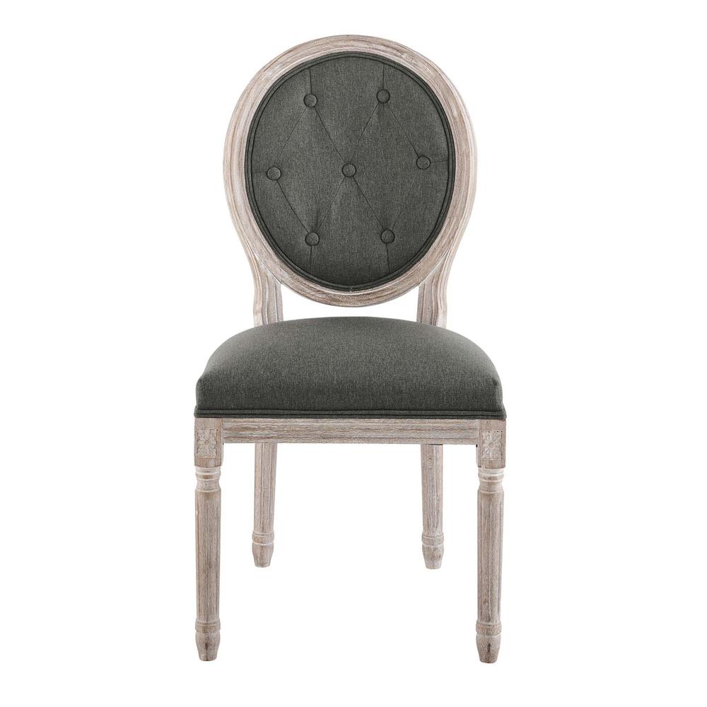 Arise Vintage French Upholstered Fabric Dining Side Chair - Natural Gray EEI-4664-NAT-GRY. Picture 4