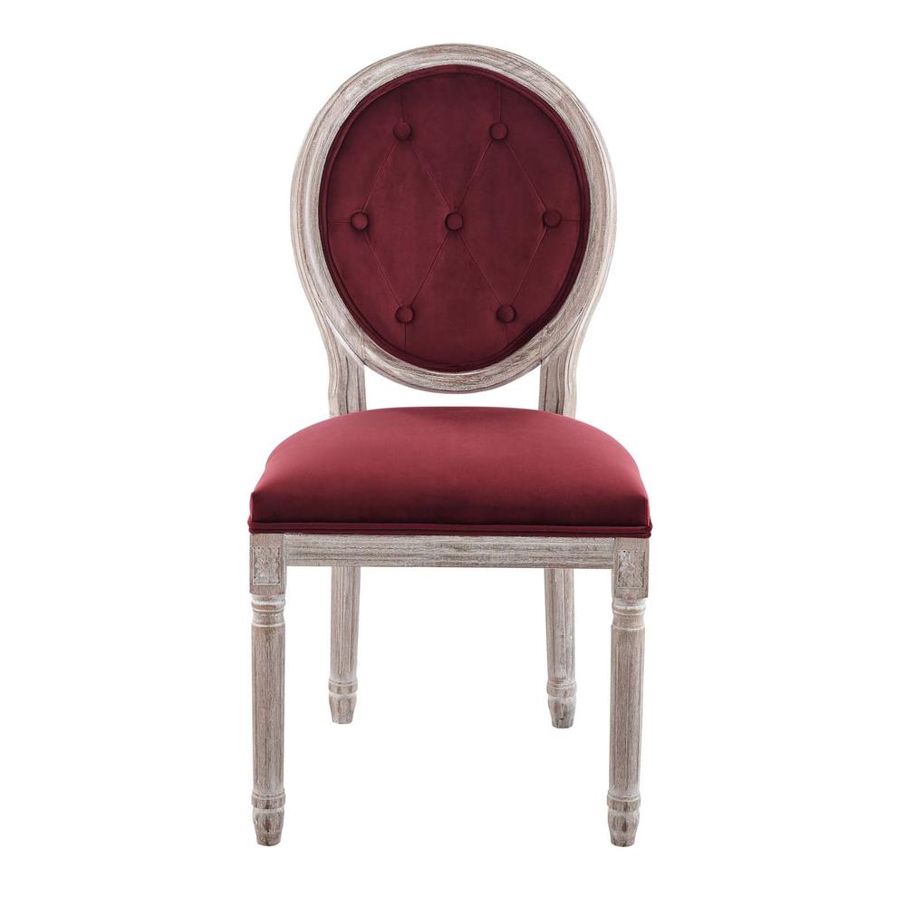 Arise Vintage French Performance Velvet Dining Side Chair. Picture 4