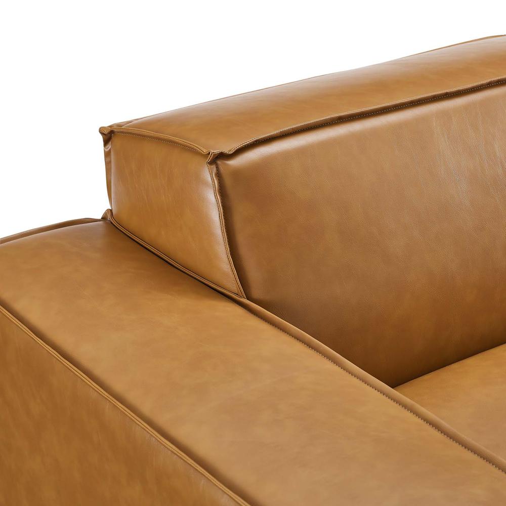 Restore 4-Piece Vegan Leather Sectional Sofa. Picture 9