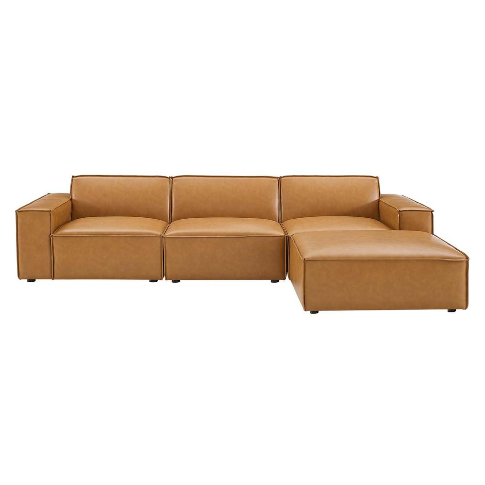 Restore 4-Piece Vegan Leather Sectional Sofa. Picture 2
