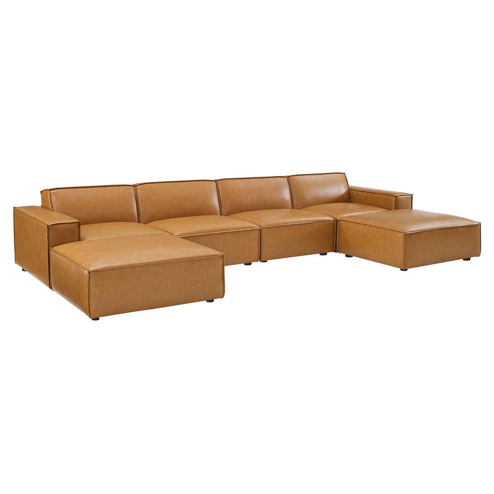 Restore 6-Piece Vegan Leather Sectional Sofa. Picture 1