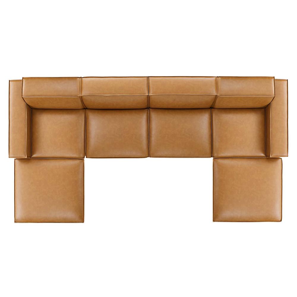 Restore 6-Piece Vegan Leather Sectional Sofa. Picture 2