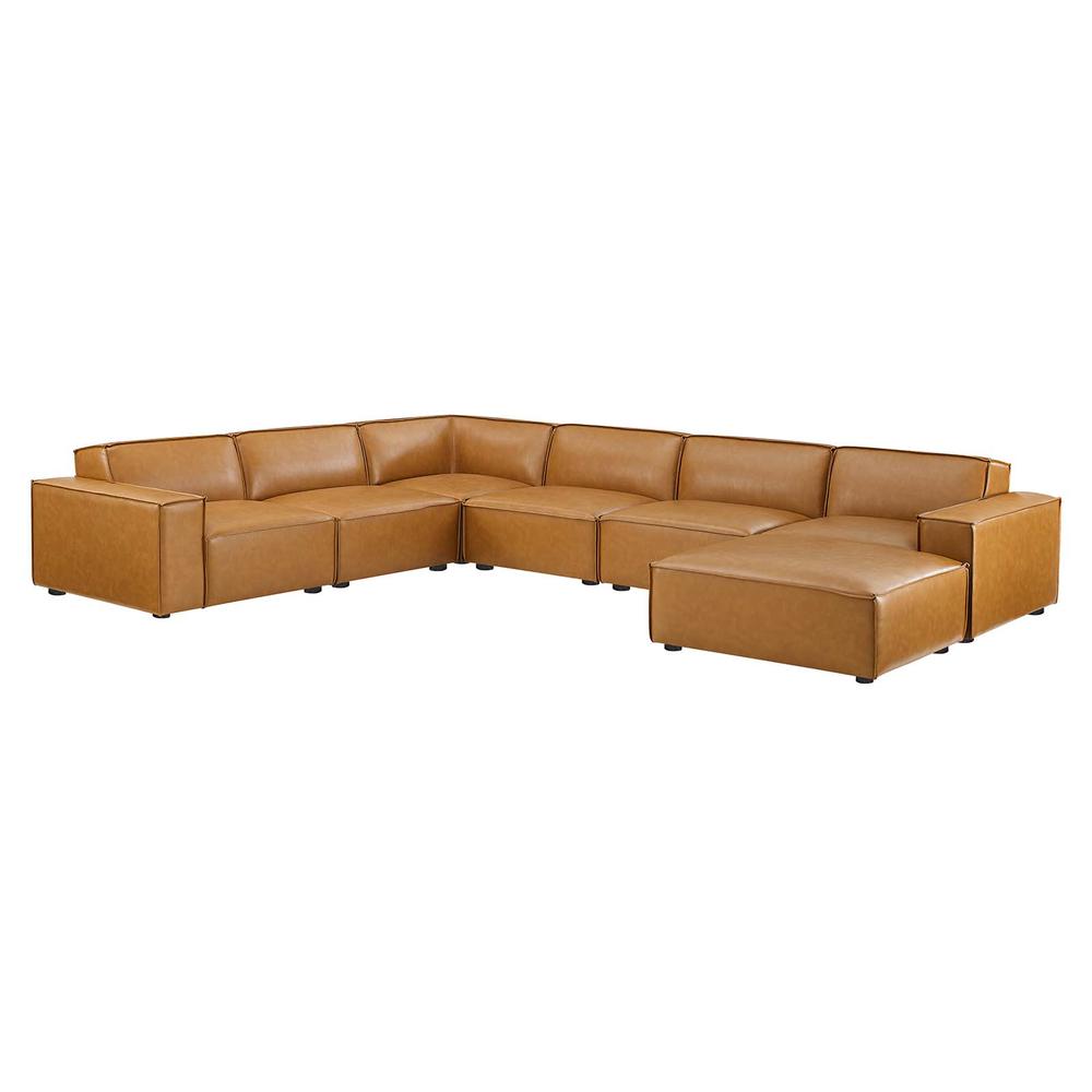 Restore 7-Piece Vegan Leather Sectional Sofa. Picture 1