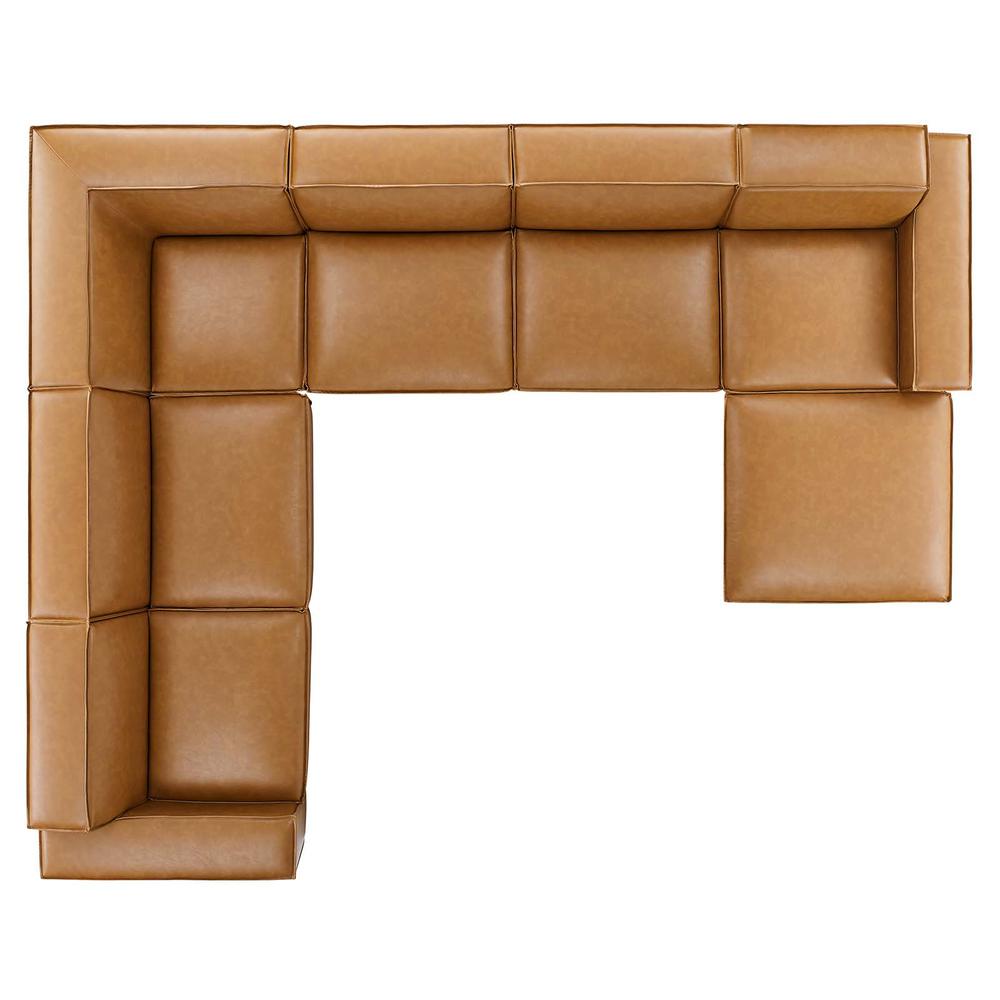 Restore 7-Piece Vegan Leather Sectional Sofa. Picture 2