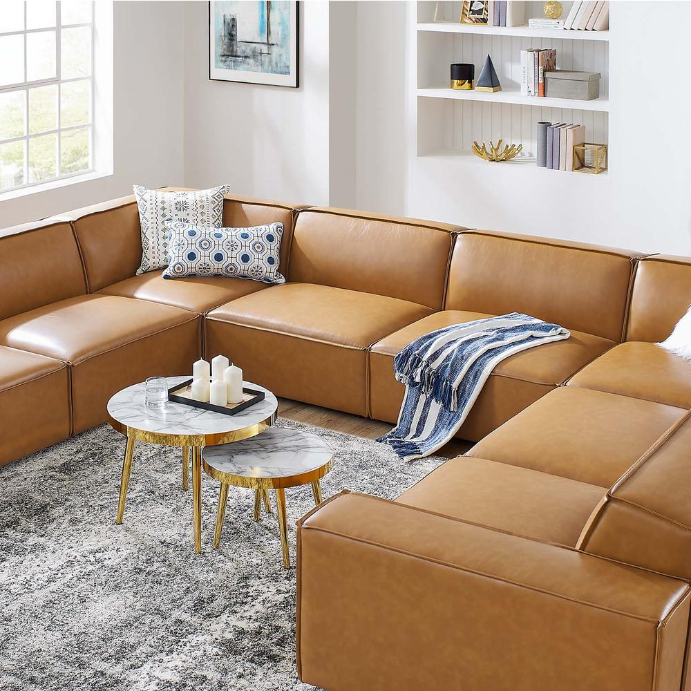 Restore 8-Piece Vegan Leather Sectional Sofa. Picture 12