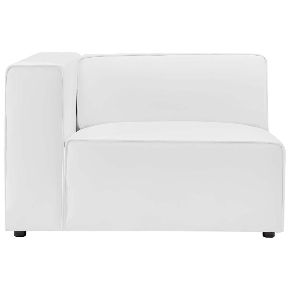 Mingle Vegan Leather 2-Piece Sectional Sofa Loveseat - White EEI-4788-WHI. Picture 5